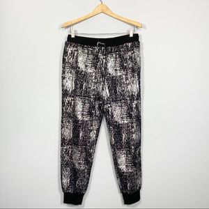 DRA Los Angeles NWT mesh metallic joggers sz MD